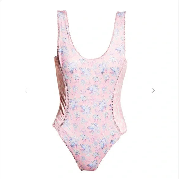 🔥 LoveShackFancy Mikkel One Piece Swimsuit NWT Large - Picture 7 of 8